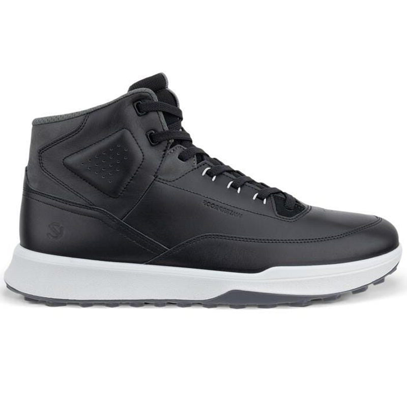 Ecco Golf Street Vibe Hi-Top Waterproof Spikeless Shoes - Black/Magnet