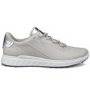 Ecco Golf S-Casual Waterproof Ladies Spikeless Shoes - Gravel/Silver Metallic