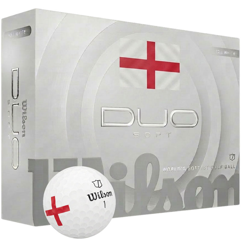 Wilson Duo Soft Golf Balls - St Georges Cross - White 12 Pack