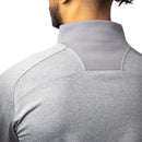 Glenmuir Esk 1/4 Zip Pullover - Light Grey Marl/White