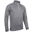 Glenmuir Esk 1/4 Zip Pullover - Light Grey Marl/White