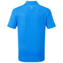 FootJoy Junior Floral Lisle Polo Shirt - Cobalt