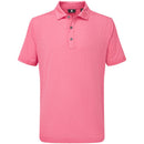 FootJoy Junior Floral Lisle Polo Shirt - Pink Lemonade