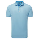FootJoy Deco Diamond Print Lisle Polo Shirt - Air Blue/High Tide