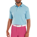 FootJoy Deco Diamond Print Lisle Polo Shirt - Air Blue/High Tide