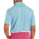 FootJoy Deco Diamond Print Lisle Polo Shirt - Air Blue/High Tide