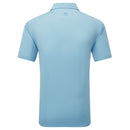FootJoy Deco Diamond Print Lisle Polo Shirt - Air Blue/High Tide