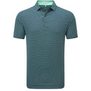 FootJoy Triple Pinstripe Lisle Polo Shirt - Navy