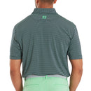 FootJoy Triple Pinstripe Lisle Polo Shirt - Navy