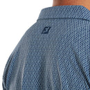 FootJoy Modernist Geo Print Pique Polo Shirt - Steel Blue/Navy