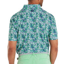 FootJoy Garden Print Lisle Polo Shirt - Navy