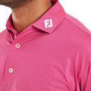 FootJoy Abacus Print Lisle Polo Shirt - Magenta