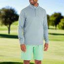 FootJoy Tonal Deco Diamond Chillout 1/4 Zip - Steel Blue
