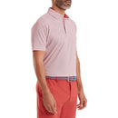 FootJoy Scallop Geo Pique Polo Shirt - Nantucket Red