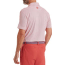 FootJoy Scallop Geo Pique Polo Shirt - Nantucket Red