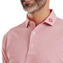 FootJoy Scallop Geo Pique Polo Shirt - Nantucket Red