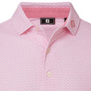FootJoy Scallop Geo Pique Polo Shirt - Pink Pop