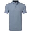 FootJoy Scallop Geo Pique Polo Shirt - Navy