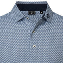 FootJoy Scallop Geo Pique Polo Shirt - Navy