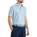 FootJoy Nautical Flag Print Lisle Polo Shirt - Blue Reef/Deep Reef