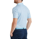 FootJoy Nautical Flag Print Lisle Polo Shirt - Blue Reef/Deep Reef