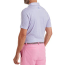 FootJoy Nautical Flag Print Lisle Polo Shirt - Pink Pop/Vivid Violet