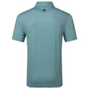 FootJoy Nautical Flag Print Lisle Polo Shirt- Field Green/Navy