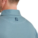 FootJoy Nautical Flag Print Lisle Polo Shirt- Field Green/Navy