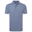 FootJoy Shadow Stripe Lisle Polo Shirt - Coastal Blue
