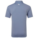 FootJoy Shadow Stripe Lisle Polo Shirt - Coastal Blue