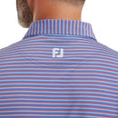 FootJoy Shadow Stripe Lisle Polo Shirt - Coastal Blue