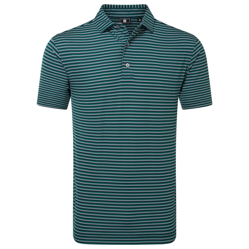 FootJoy Shadow Stripe Lisle Polo Shirt - Navy