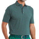 FootJoy Shadow Stripe Lisle Polo Shirt - Navy