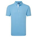 FootJoy Wordmark Pique Polo Shirt - Blue Reef