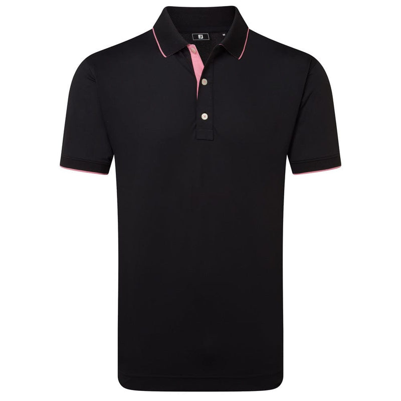 FootJoy Wordmark Pique Polo Shirt - Black
