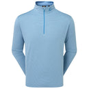 FootJoy Ottoman Stripe Chillout 1/4 Zip Pullover - Chambray/Coastal Blue