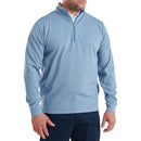 FootJoy Ottoman Stripe Chillout 1/4 Zip Pullover - Chambray/Coastal Blue