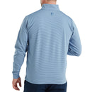 FootJoy Ottoman Stripe Chillout 1/4 Zip Pullover - Chambray/Coastal Blue