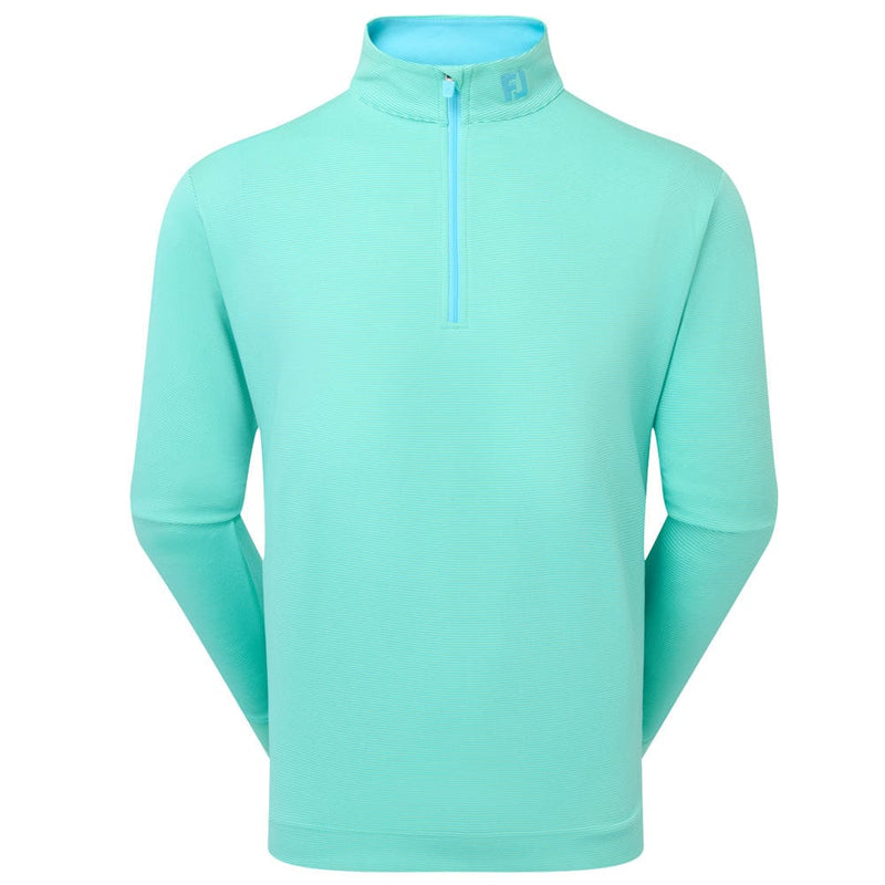 FootJoy Ottoman Stripe Chillout 1/4 Zip Pullover - Blue Reef/Sea Glass