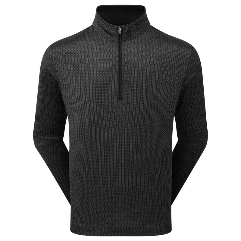 FootJoy Nautical Flag Tonal Chillout 1/4 Zip Pullover - Black