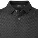 FootJoy Modernist Geo Pique Polo Shirt - Charcoal/Black
