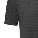 FootJoy Modernist Geo Pique Polo Shirt - Charcoal/Black