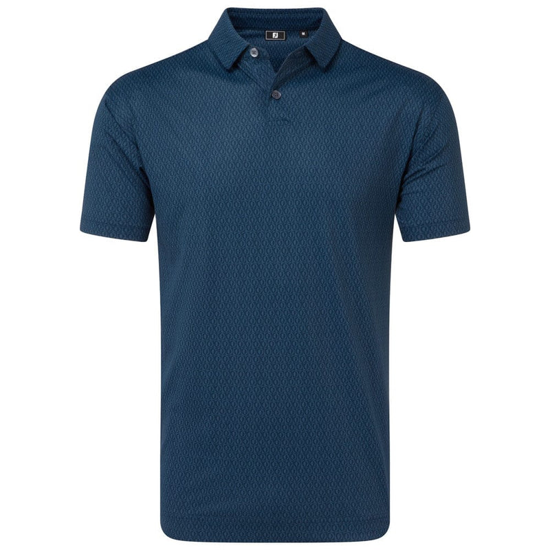 FootJoy Modernist Geo Pique Polo Shirt - Navy Tonal