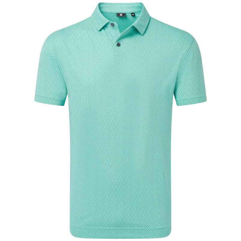 FootJoy Modernist Geo Pique Polo Shirt - Blue Reef/Sea Glass