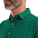 FootJoy Painted Floral Lisle Polo Shirt - Field Green