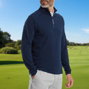 FootJoy Wordmark Chillout 1/4 Zip Pullover - Navy