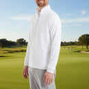 FootJoy Wordmark Chillout 1/4 Zip Pullover - White