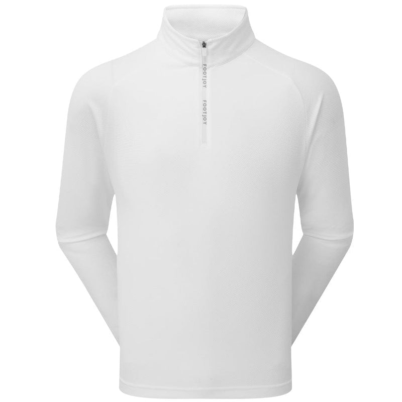 FootJoy Wordmark Chillout 1/4 Zip Pullover - White