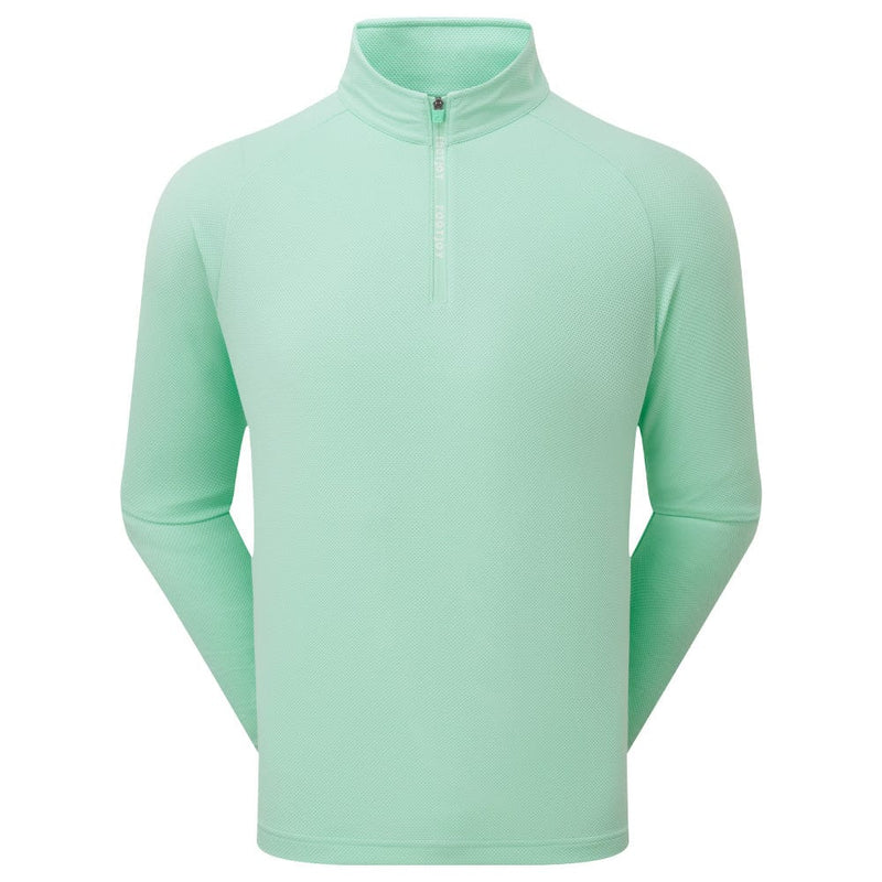 FootJoy Wordmark Chillout 1/4 Zip Pullover - Sea Glass