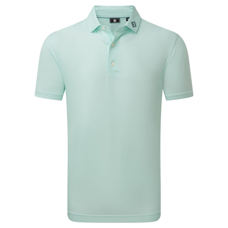 FootJoy Heritage Logo Lisle Polo Shirt  - White/Mint
